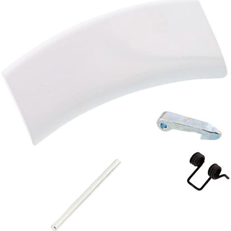 Kit Maniglia Oblò per Lavatrice Rex Electrolux, Completo di Nasello, Piolino e Molla. Dimensioni 129x55 (mm) per Modelli EWP EWF RWP RWS RWW (1/5)