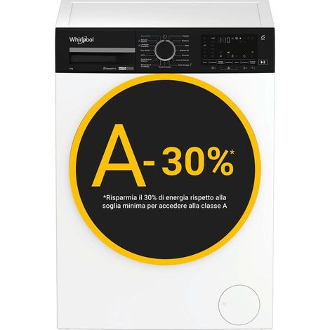 Whirlpool Lavatrice smart connessa con WiFi 9 kg - WPM 99W ADS IT. Tipo di carica: Caricamento frontale. Capacità cestello: 9 kg, Classe di efficienza della centrifuga: B, Silenziosit... - WPM99WADSIT