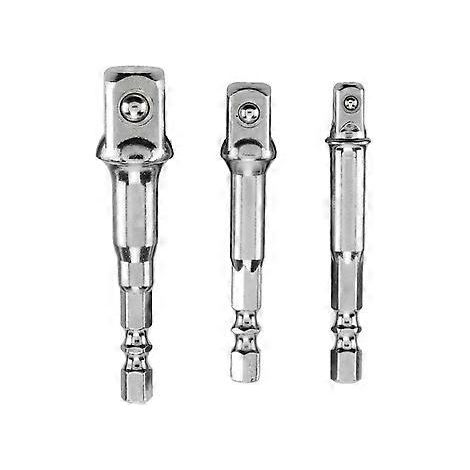 Jeu de 3 adaptateurs pour douilles - hexagone vers carré pour perceuses, douilles, tournevis et porte-embouts, HTW (1/2)