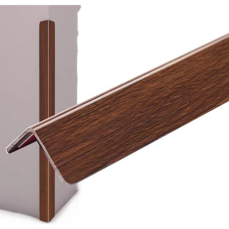 Protections d'angle murales, protections en PVC imitation bois, bandes (1/5)