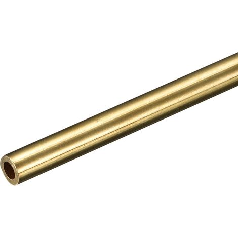 Brass Tube, 5mm OD 1mm Wall Thickness 250mm Length Round Pipe Tube for Industry, DIY Projects (1/5)