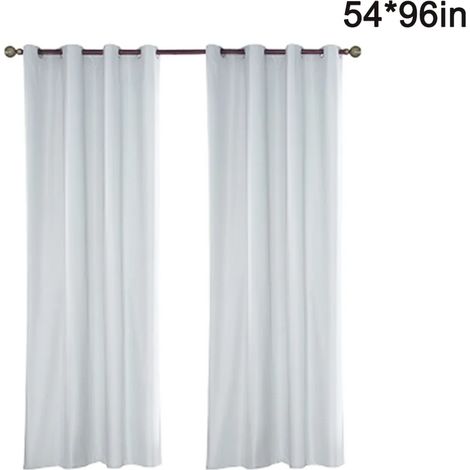 Cortina Exterior Impermeable 1 Pieza Cortina de Anillo Blanca Cortina Exterior para Balcón/Terraza (1/5)