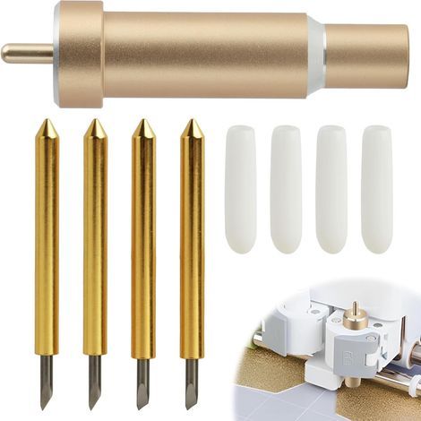 4PCS Cutting Blades, Fine and Deep Cutting Blades, Replacement Blade and Deep Cutting Case, Compatible with Maker, Maker 3, Air 3, Air 2 - for DIY, Scrapbooking and Crafts (1/5)