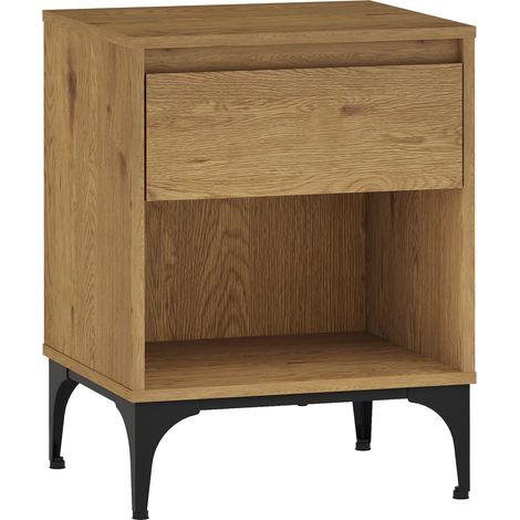 Mesa auxiliar 62 x 46 x 40 cm efecto roble oscuro 030010917 (1/5)
