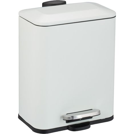 Papelera estrecha para baño de 5 l, cierre suave y pedal.