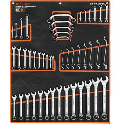 Set di chiavi combinate, 6-32 mm, 47 pezzi, Teger (1/3)