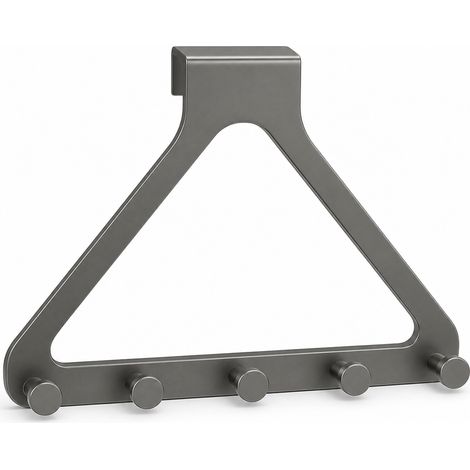 Appendiabiti da Porta Adesivo Rinforzato per Camera Grigio Scuro (1/5)