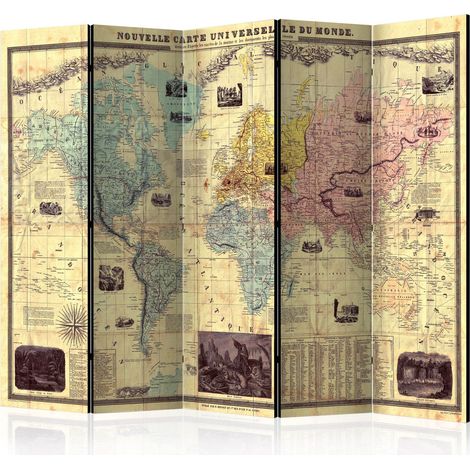 Paravento - Nouvelle Carte Du Monde [Room Dividers] - 225x172 (1/4)