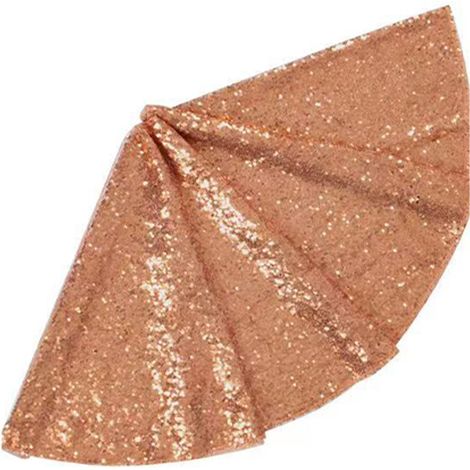 Jupe Pour Arbre De Noël - 122 Cm - Tissu À Paillettes - Pour Arbre De 180 À 240 Cm - 1 Pièce (1/5)