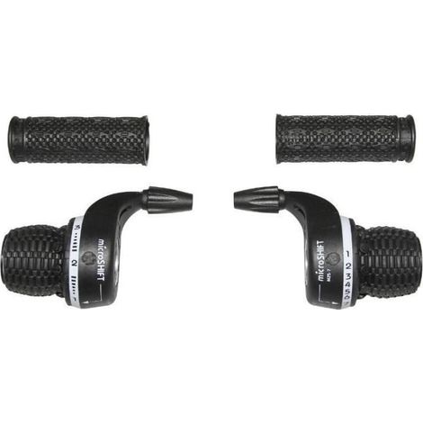 Fahrradschalthebel mit Griffpaar - P2R Indexe Type Gripshift 7V Drehgriff - schwarz - 7 Gänge