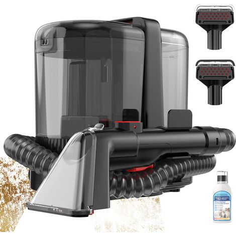 Nettoyeur de moquette VacniQ C2, 25 kPa, réservoir d'eau propre de 1 400 ml et réservoir d'eau sale de 800 ml, fonction d'autonettoyage, adapté aux canapés, rideaux et sols durs (1/5)