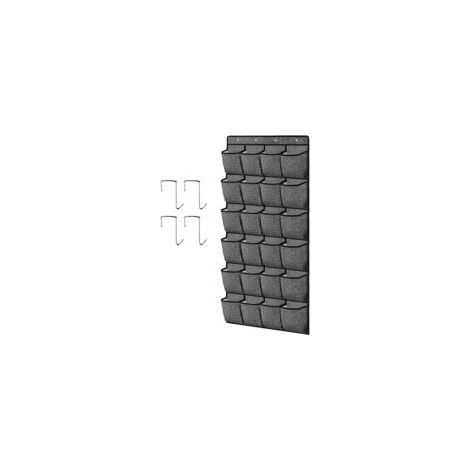 Organizador de zapatos para colgar en la puerta con 24 bolsillos, bolsa plegable para guardar zapatos con ganchos, color gris lino - Crezuo