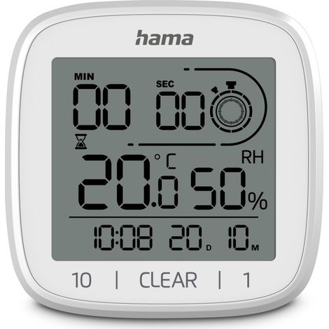 HORLOGE SALLE BAINS NUM. ''CHYPRE'', VENTOUSE, À POSER ET À SUSP., BLCHE HAMA (1/5)