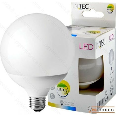 Lampadina led E27 Filamento 20w GLOBO in bianco caldo, naturale, freddo Intec Bianco naturale