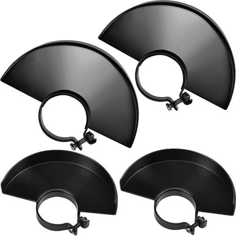 Lot de 4 protections de base noires pour meuleuse d'angle, protection de meuleuse en métal, remplacement pour meuleuse d'angle 125/115, accessoires pour outils électriques - Diamètre intérieur 42 mm, (1/5)