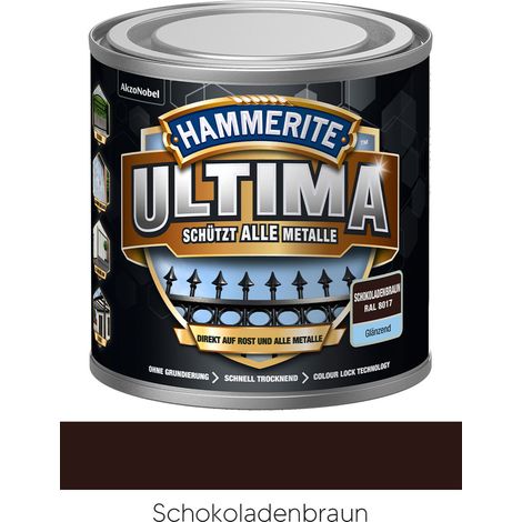 Hammerite Metallschutzlack ULTIMA glänzend schokoladenbraun RAL 8017 250 ml Metallschutzlack