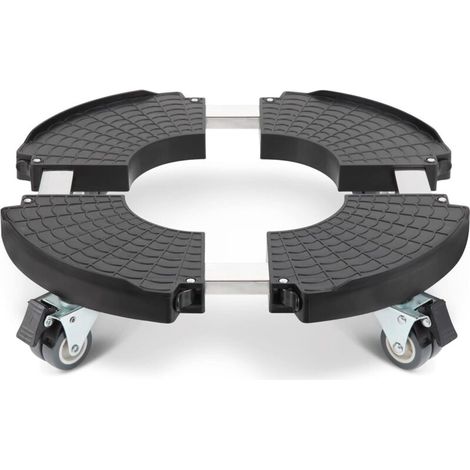 Soporte para plantas con ruedas, ajustable de Ø 40-50 cm, capacidad de 200 kg, carrito con ruedas para macetas de interior, soporte y estante para plantas, soporte para plantas, base para sombrilla, p