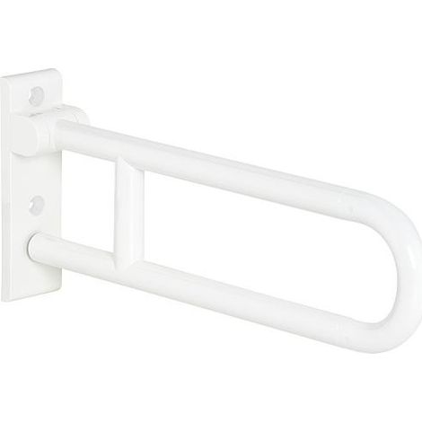 Hewi Poignée d'appui rabattable Série 801 rotative, blanc pur, longueur : 700 mm (1/4)