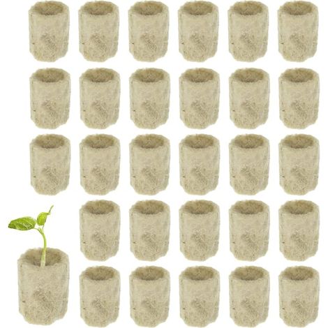 50 blocs cubes de laine de roche pour culture hydroponique (1/4)