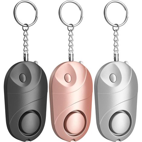3 Alarme Personnelle 140 DB, Lumière LED, Porte-clés Sécurité Enfants Femmes (1/5)