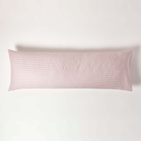 HOMESCAPES Dusky Pink Violet Egyptian Cotton Ultrasoft Body Pillowcase 330 Thread Count - Dusky Pink Violet