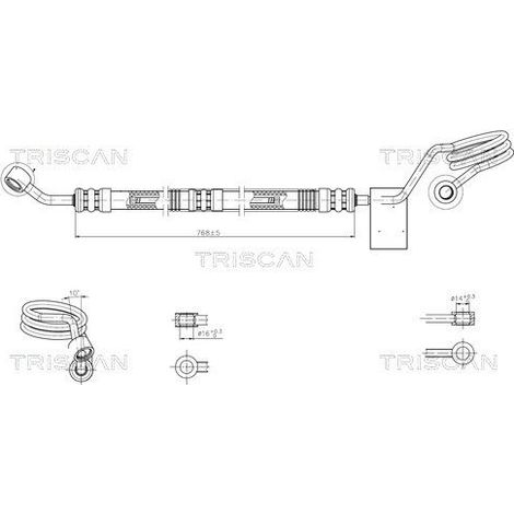 Tuyau hydraulique, direction TRISCAN 8516 29031 AUDI 8D1 422 893 AB