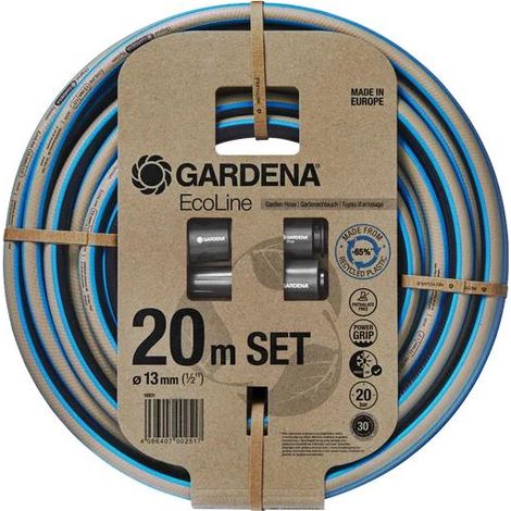 Gardena Gartenschlauch Set EcoLine, 20 m, Anschlussstücke Gartenschlauch