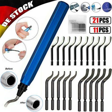 Hand deburring tool set deburring metal pipe deburring with 21x extra blades (1/5)