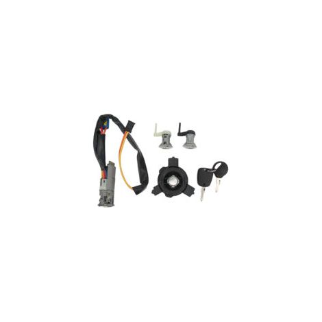 Kit complet de cylindre de serrure de véhicule avec serrure de porte de commutateur d'allumage 4162EW remplacement pour Peugeot 206 206CC (1/5)