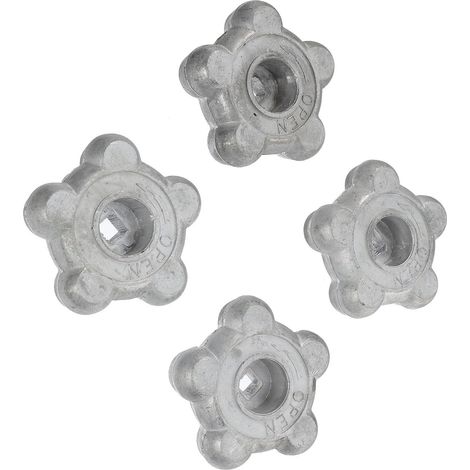 4 Pièces Volant de Vanne D’arrêt en Aluminium Argenté (1/5)