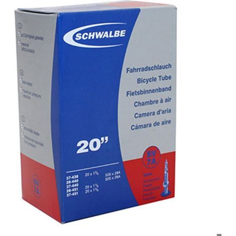 Chambre à air Schwalbe - 500 / 20x1 3/8 37-438 à 37-451 Presta 40 mm