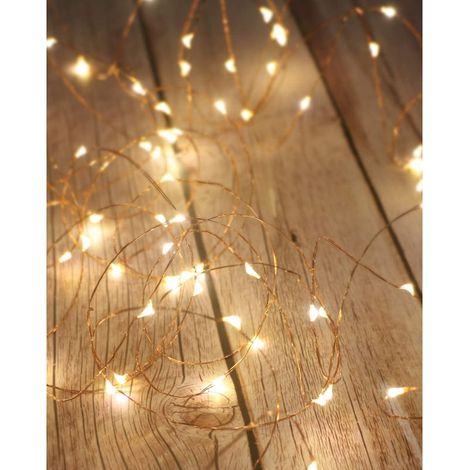 Fairy Lights, 5M 50LED Battery Operated Fairy Lights Mini LED Indoor Fairy Lights Decoration for Bedroom Christmas Wedding Party Home Garden, Warm White (1/5)
