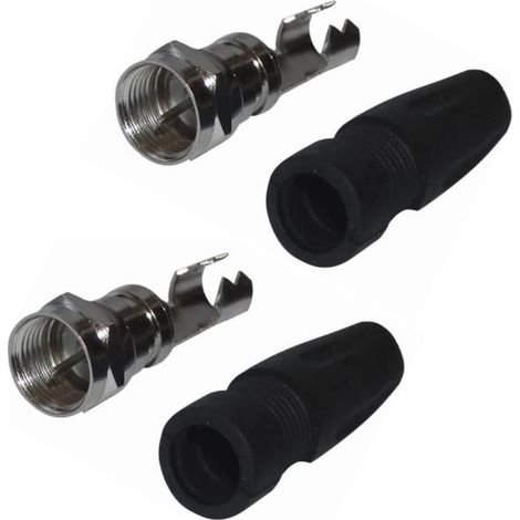AERZETIX: 2x Connecteur prise fiche F mâle 7mm antenne TV satellite coaxial
