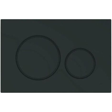 Plaque de commande WC Sigma 20 – Noir Mat – Matériau synthétique durable – Montage sans outil – Gestion efficace de l'eau (1/3)