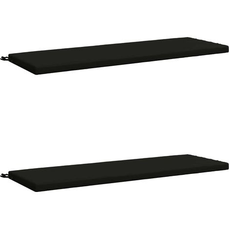 Coussins de Banc SOEST 2 pc 100 % polyester Noir vidaXL
