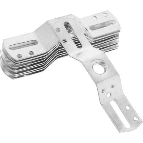 . de Support de Fixation pour Luminaire en Fer Galvanisé V-type 105x24x1 Mm, Plaque de Plafond pour Lustre et Applique Murale, Matériel D'installation Solide 10 Pièces, Usage (1/5)