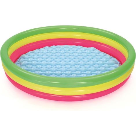 TRADE SHOP - Piscina Gonfiabile Arcobaleno A 3 Anelli Colorati 152 X 30 Cm Fuori Terra 51103 - (1/5)