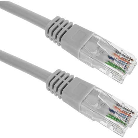 BeMatik - Câble réseau Ethernet croisé UTP gris Cat.5e de 15 m (1/5)