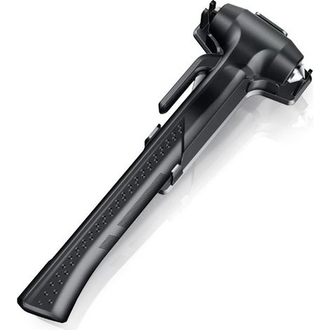 Notfallhammer fürs Auto – Glasbrecher und Gurtschneider – Schwarz (1/4)