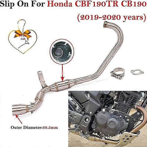Système d'échappement Slip-on pour moto Honda, tube de liaison intermédiaire avant, silencieux de 51 mm, modifié, CBF190TR, CB190R, 2019, 2020( ) (1/4)