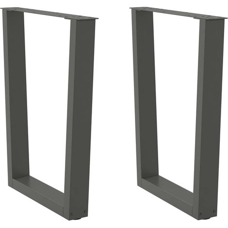 Esstisch Beine V-Form 2 Stück Anthrazit 70x(72-73,3) cm Stahl