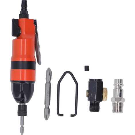 Tournevis pneumatique à air comprimé, pistolet à vis à tige droite, haute torsion, rotation sens horaire/antihoraire, 8000 tr/min, 1/4 pouce, couleur orange, style européen (1/5)
