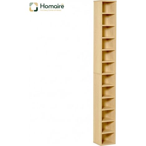 Bücherregal mit Naturholzdekor aus MDF 21 x 20 x 175 cm HOMAIRE (1/5)