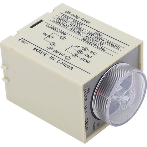 Minuterie de temporisation BERM à bouton de commande, haute précision, AC200‑220V ST3PF 3 min (1/5)