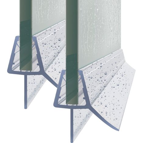 WDWRITTI Duschdichtung 2x100cm Dichtung für 4-6mm Glastür Duschwand Badewanne Duschkabine Wasserabweiser Schwallschutz Duschdichtungen für Duschtüren, Transparent
