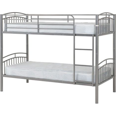 Ventura 3 Feet Bunk Bed - L101 x W201 x H154 cm - Silver
