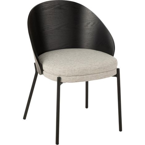 Chaise Design "Lone" 74cm Noir & Gris (1/5)