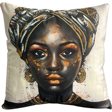 Cuscino etnico africano 45x45 cm, decorazione domestica unica, accessori in stile tribale, tessuti di qualità