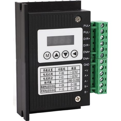 DM542L Pilote de Moteur Pas à Pas, Contrôleur Numérique 42/57, Affichage LED, Alimentation 5V-24V, Carte Driver pour CNC (1/5)