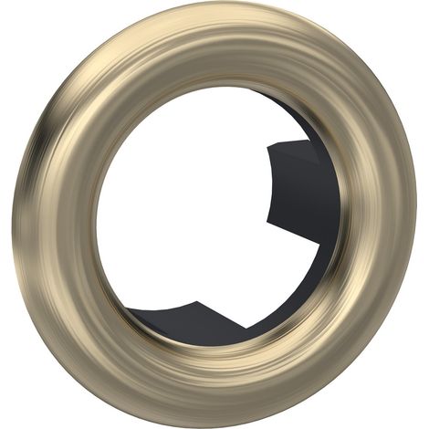 Old London Brushed Brass Round Overflow Cover - OVFL03 (1/2)